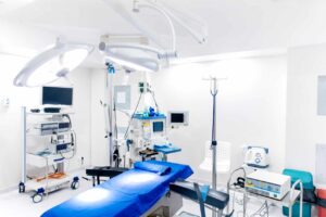 Medical devices and industrial lamps in hospital
